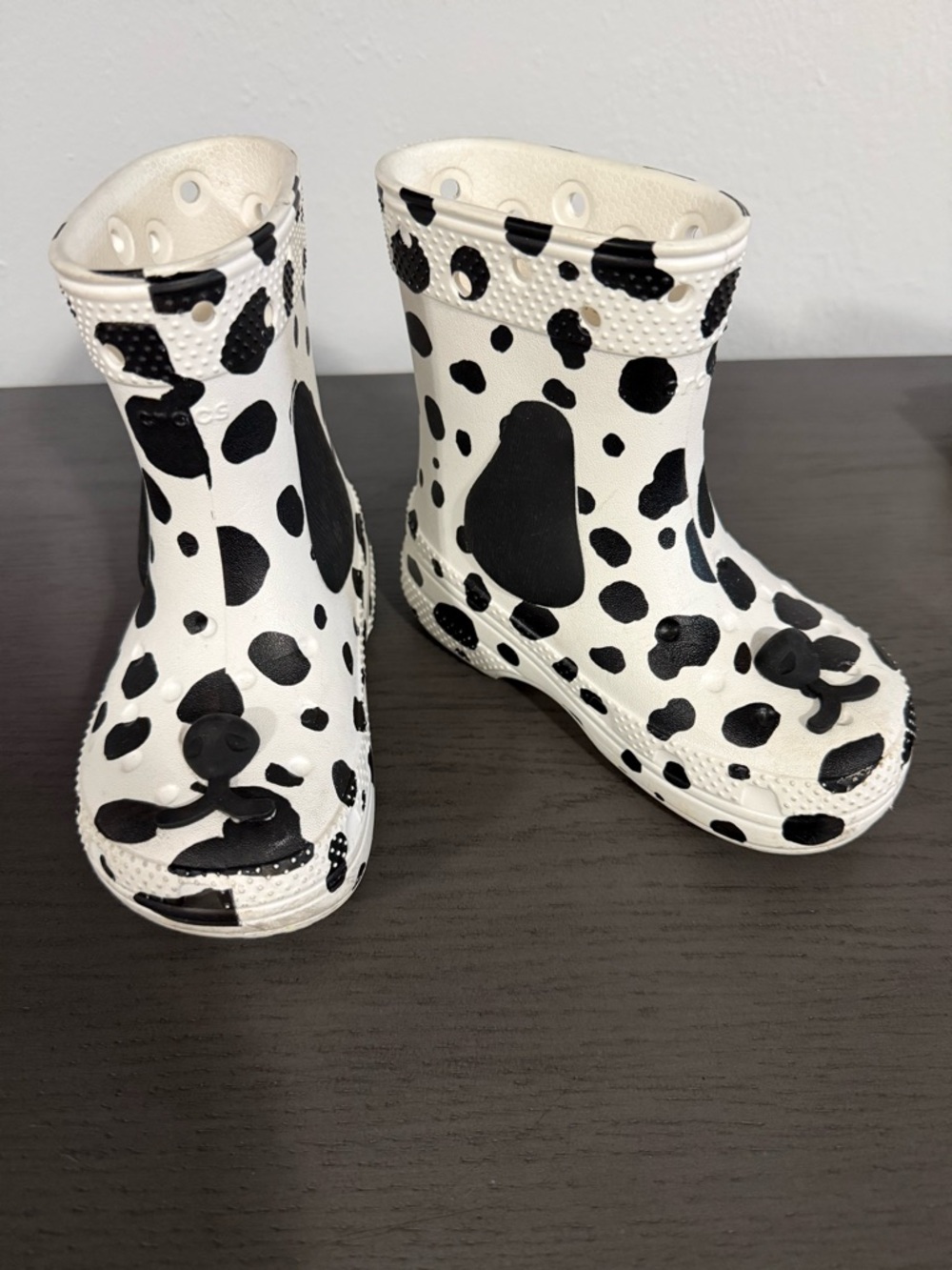 Toddler Croc Dalmatian Print Rain Boots